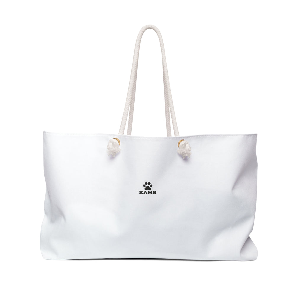 KAMB Classic White Weekender Bag — Rope Handle Travel Tote
