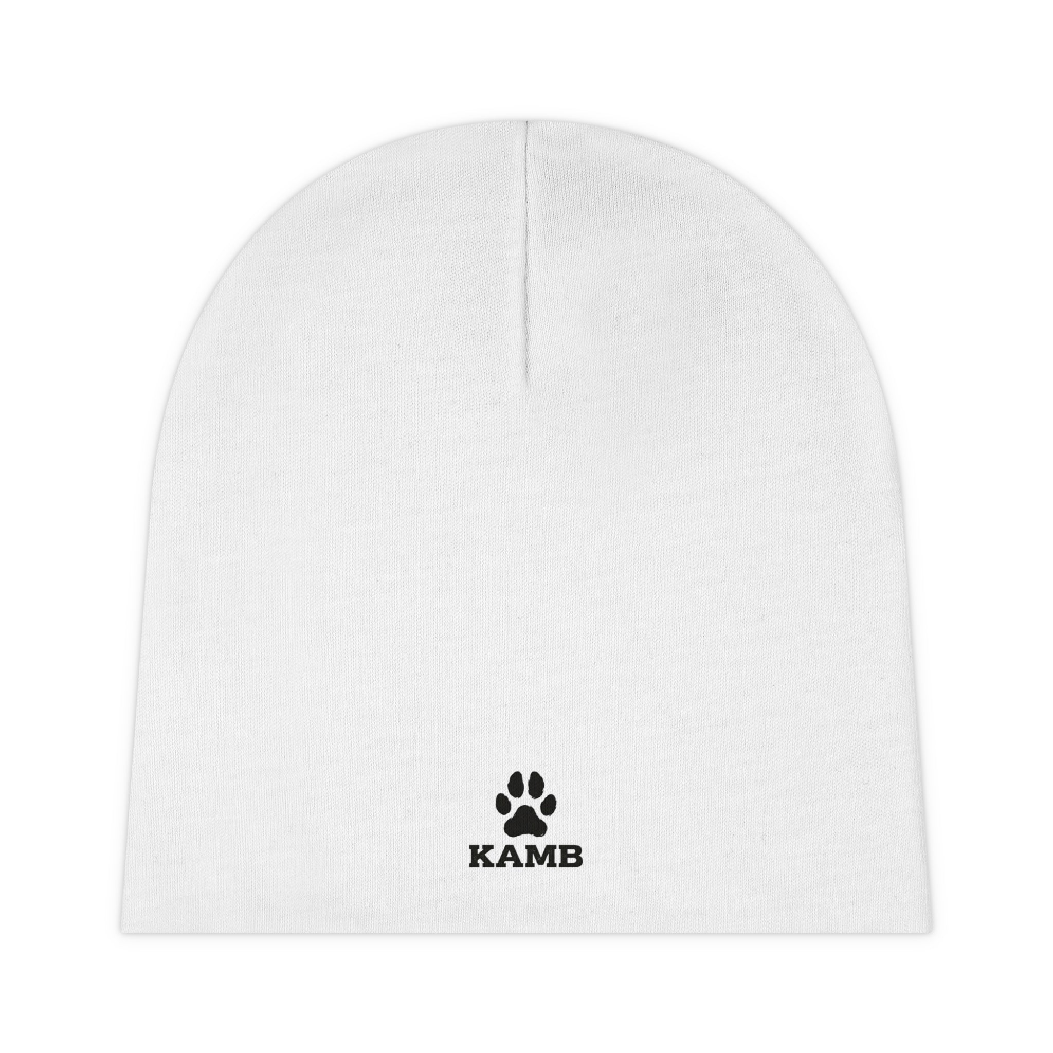 Baby Beanie - Cute Paw Print "KAMB" Infant Knit Hat