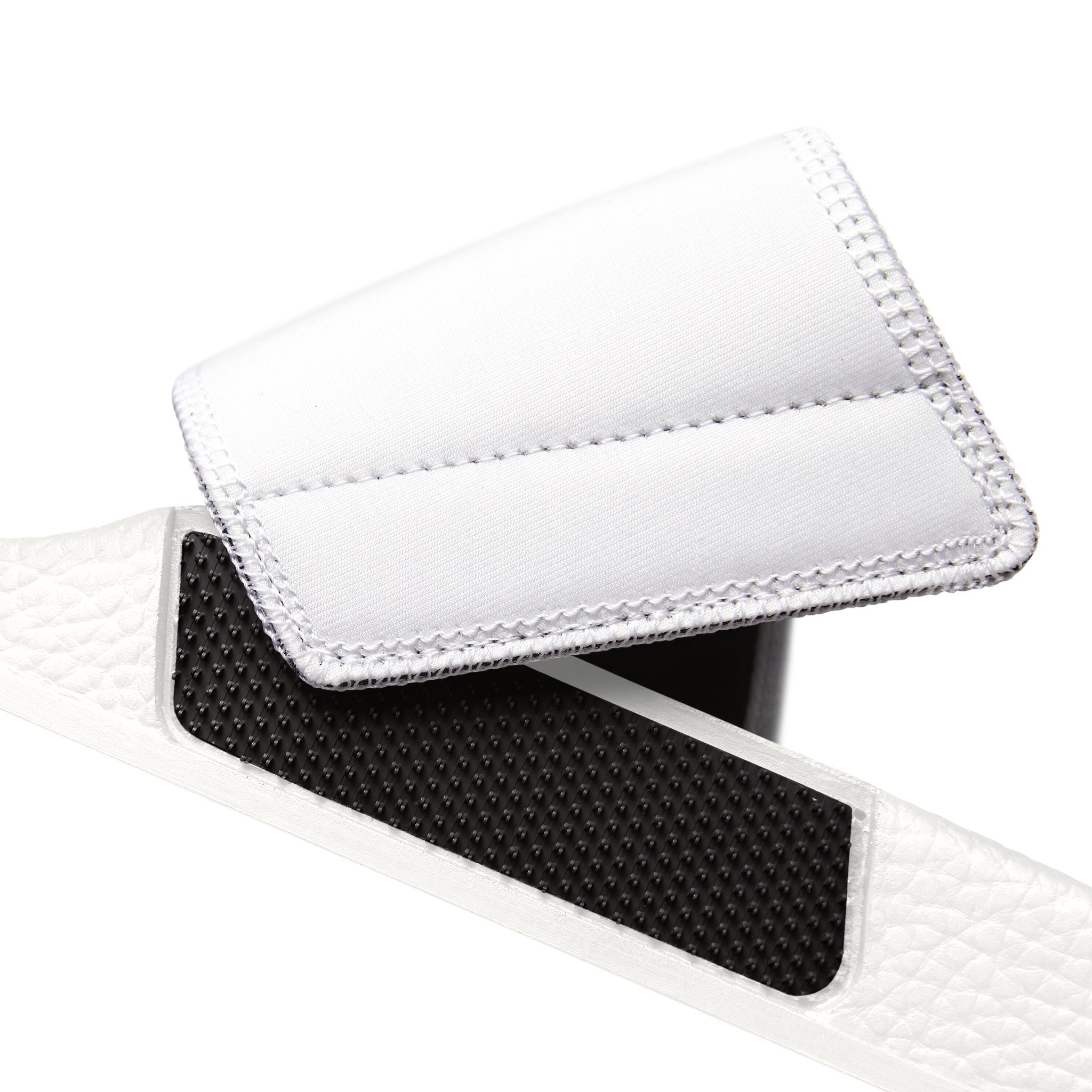 KAMB Men's Removable-Strap Sandals — White Slide Sandals