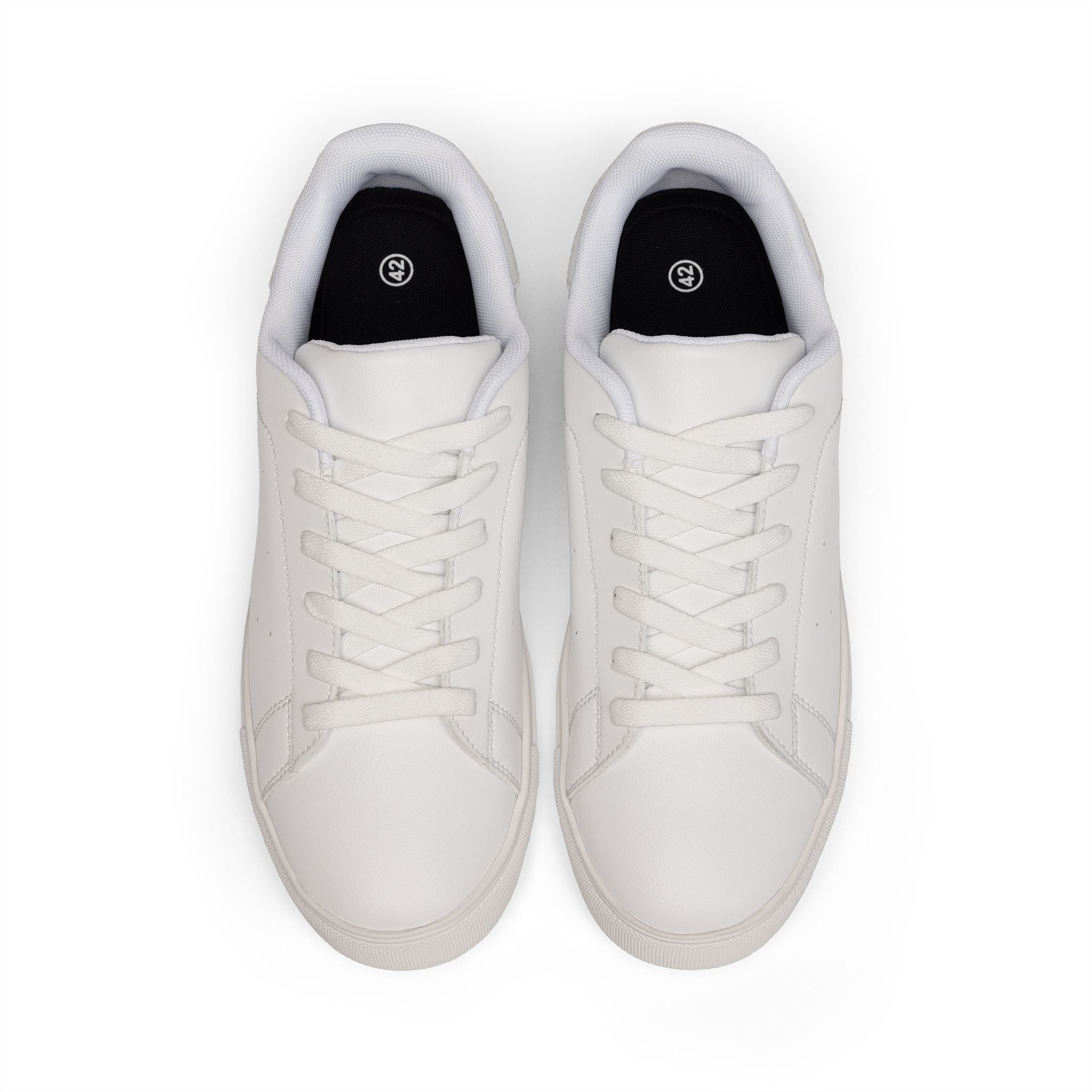 KAMB Men's White Low-Top Leather Sneakers