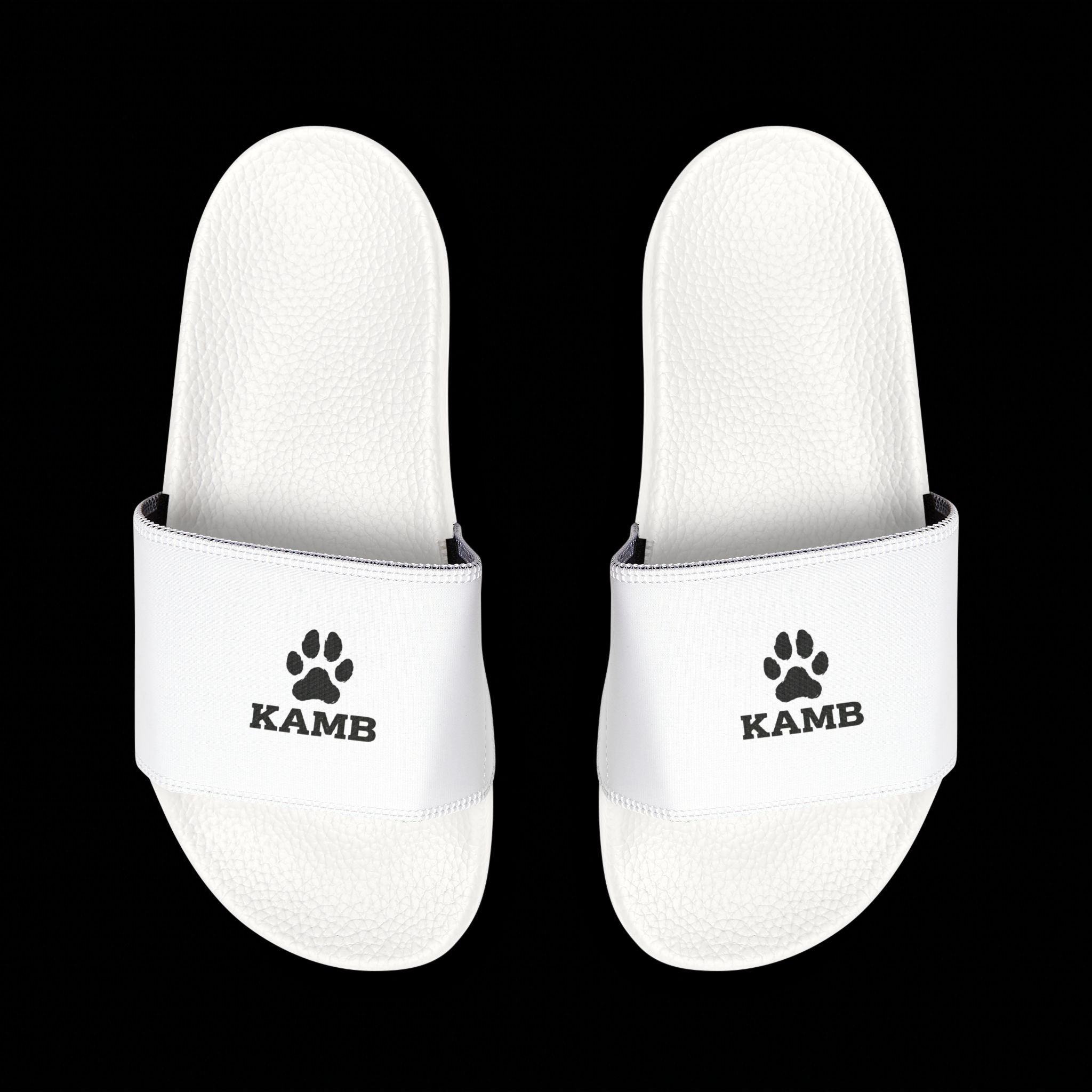 KAMB Men's Removable-Strap Sandals — White Slide Sandals