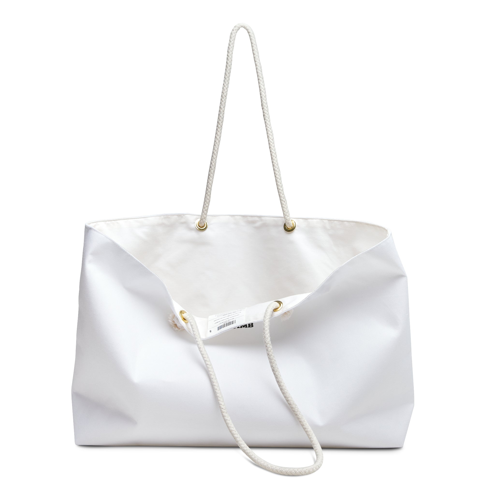 KAMB Classic White Weekender Bag — Rope Handle Travel Tote