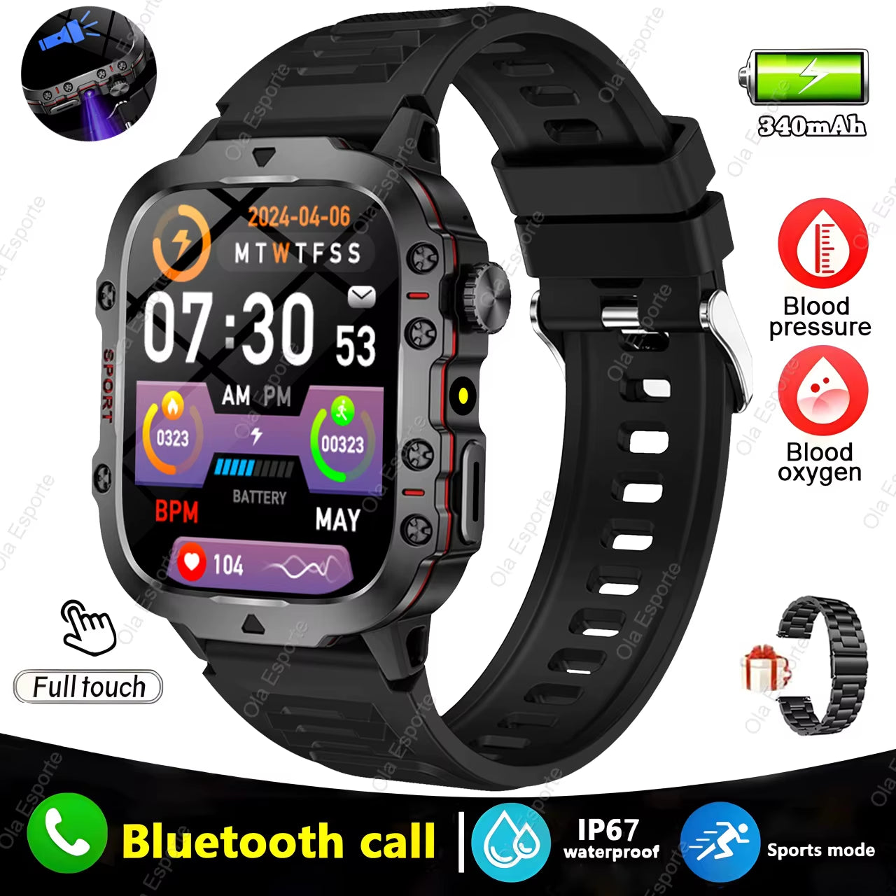 Elevate Your Lifestyle with the 2025 Men's Smartwatch: Bluetooth Calling, Fitness Tracking, and IP68 Waterproofing