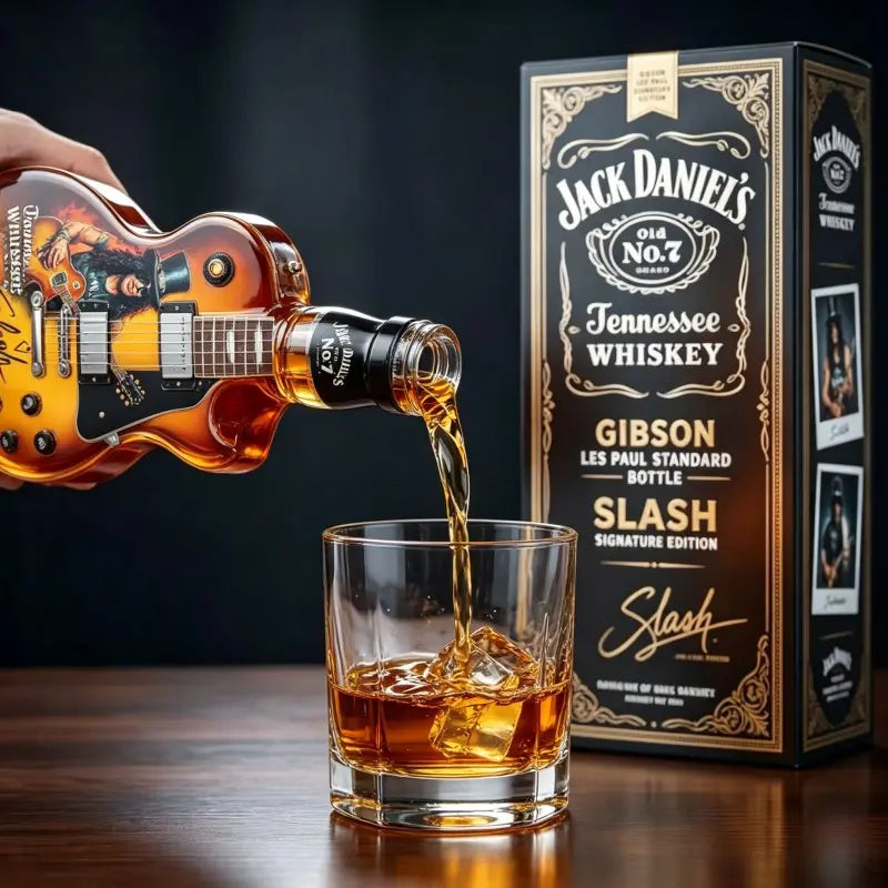 Slash Les Paul Guitar Whiskey Decanter, Rock Bar Collectible Bottle, Unique Gift for Music Lovers, High-Quality Design