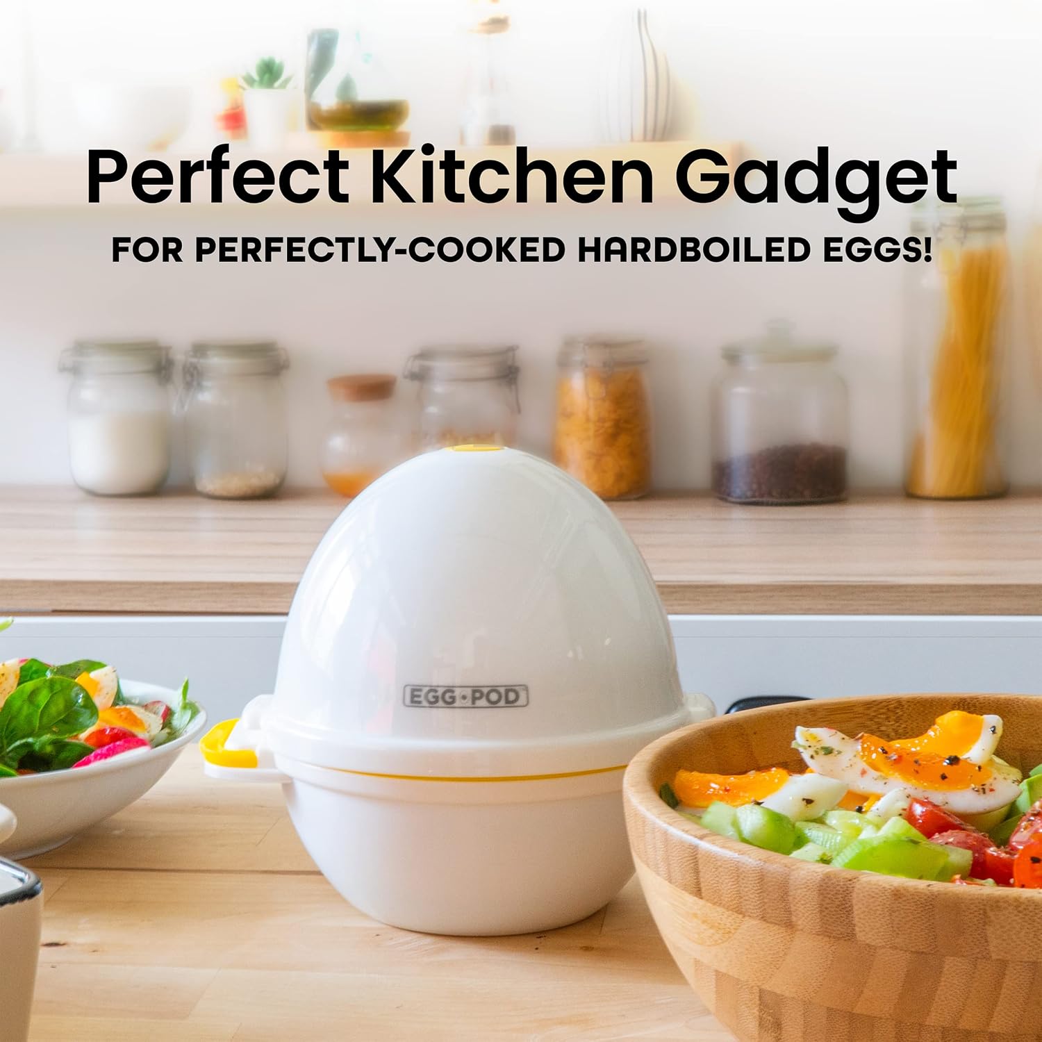 Eggpod by  Egg Cooker Wireless Microwave Hardboiled Egg Maker, Cooker, Egg Boiler & Steamer, 4 Perfectly-Cooked Hard Boiled Eggs in under 9 Minutes as Seen on TV