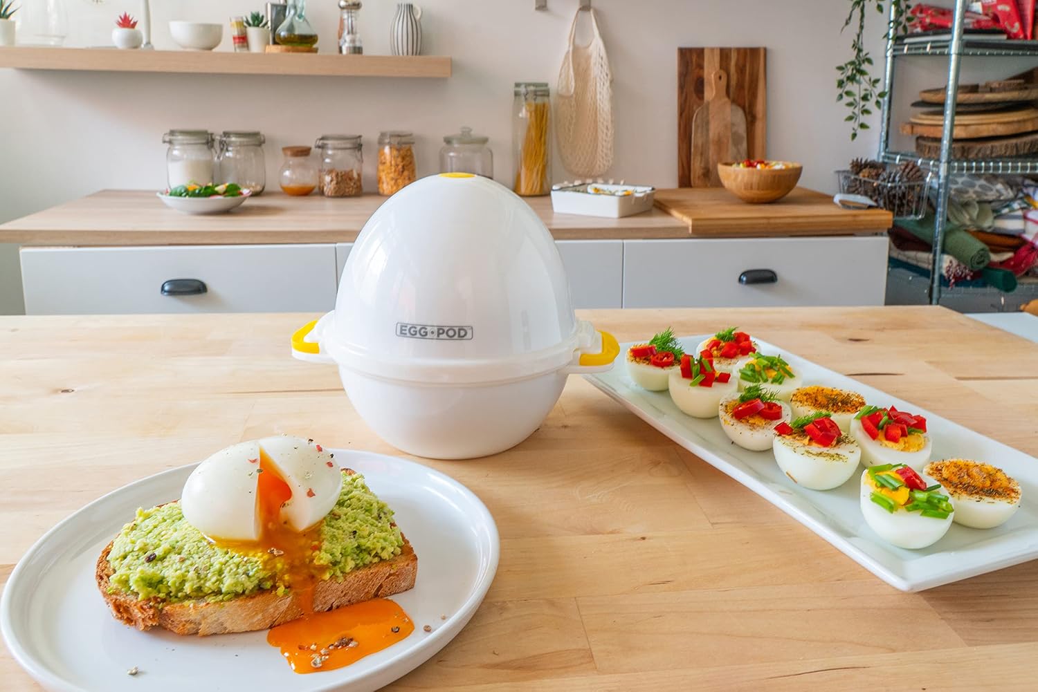 Eggpod by  Egg Cooker Wireless Microwave Hardboiled Egg Maker, Cooker, Egg Boiler & Steamer, 4 Perfectly-Cooked Hard Boiled Eggs in under 9 Minutes as Seen on TV