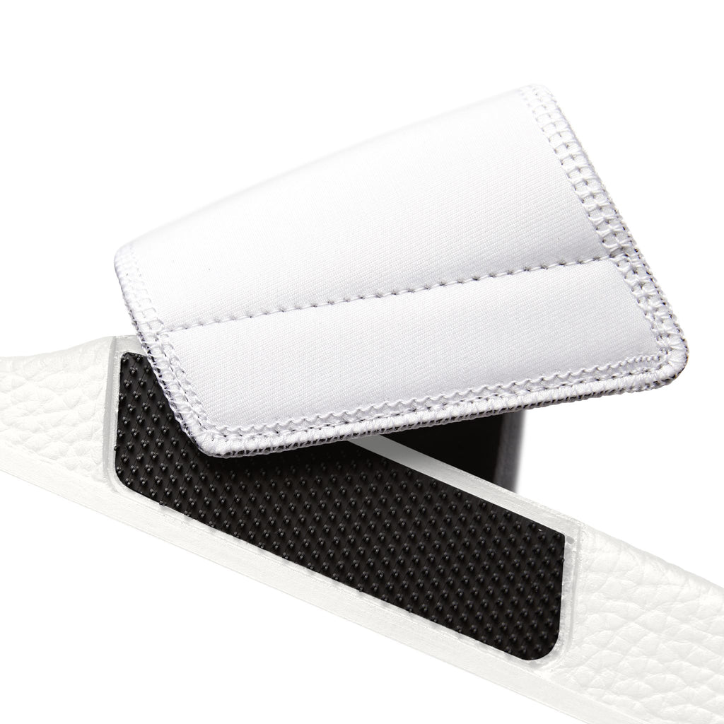 Men's Removable-Strap Slide Sandals — White Casual Pool & Lounge Footwear