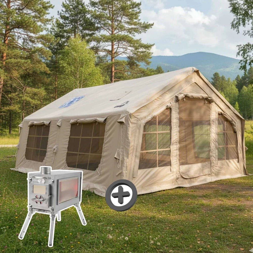 ABORON Inflatable Tents for Camping 117 Sq Blow Up Tent Portable Air Cabin Tent