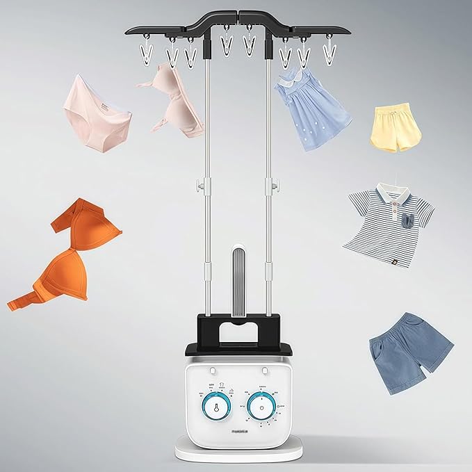 Automatic Ironing Machine for Home,Vertical Steam Closet for Clothes 1000W,Portable Electric Clothes Dryer,Inflatable Shirt Ironing Machine,Steamer for Clothes Temperature Control