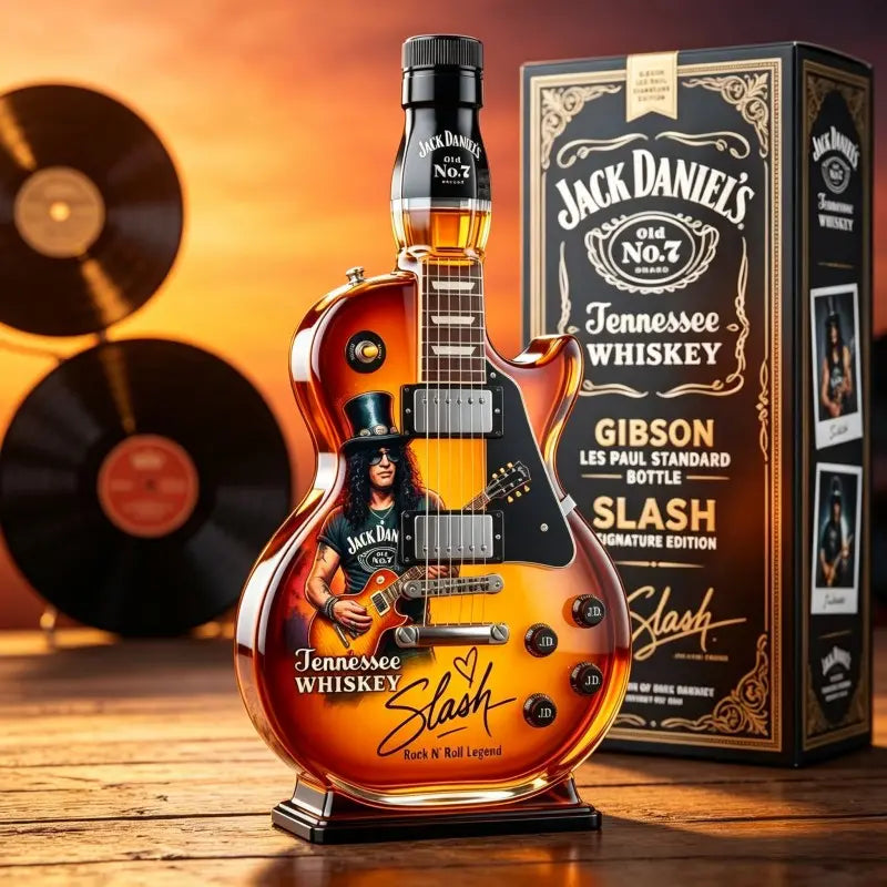 Slash Les Paul Guitar Whiskey Decanter, Rock Bar Collectible Bottle, Unique Gift for Music Lovers, High-Quality Design